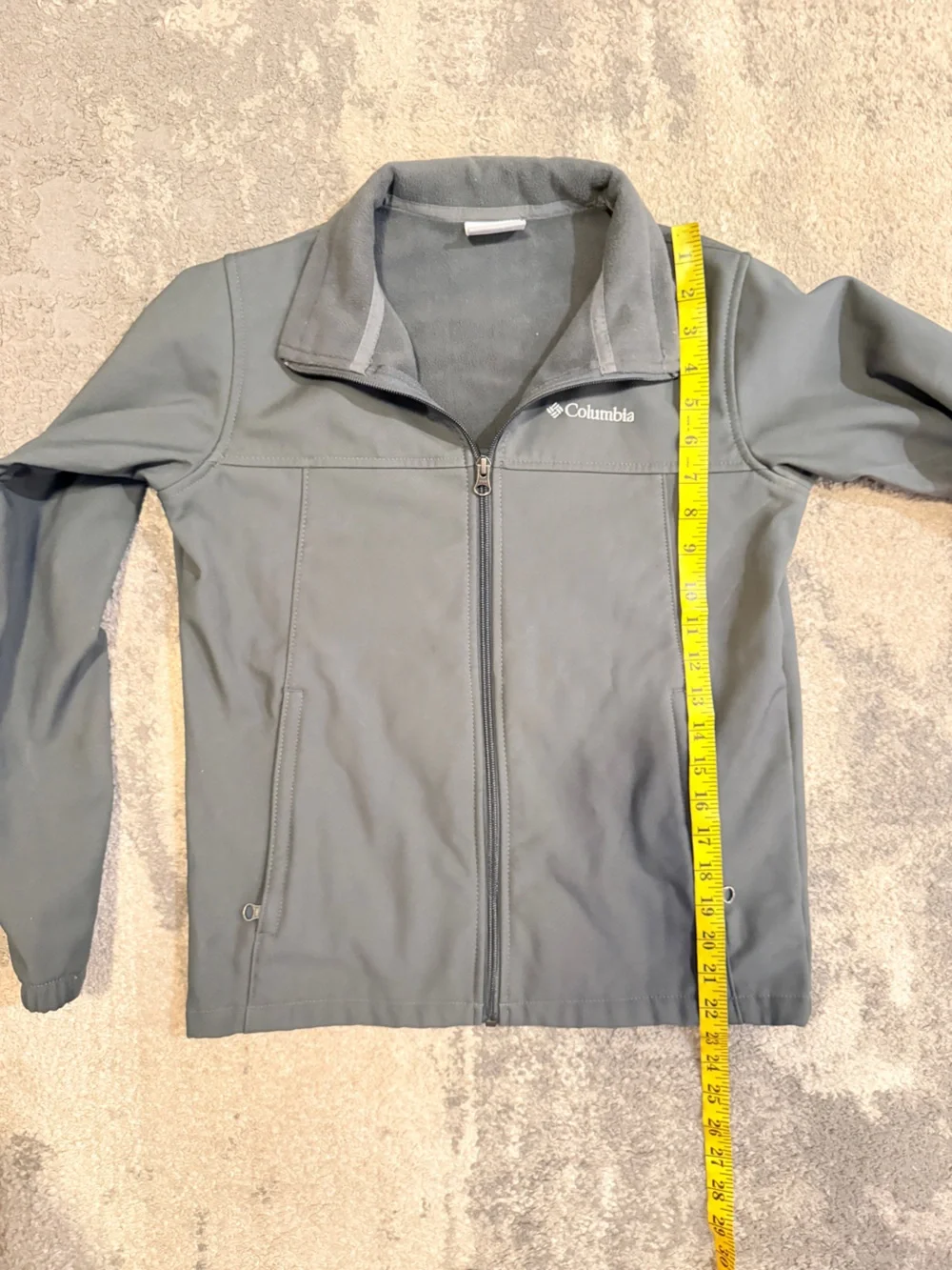Columbia Kids Light Gray Full-Zip Softshell Jacket